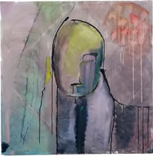 Everyman #1 36x36 in. acrylic and ink on canvas 